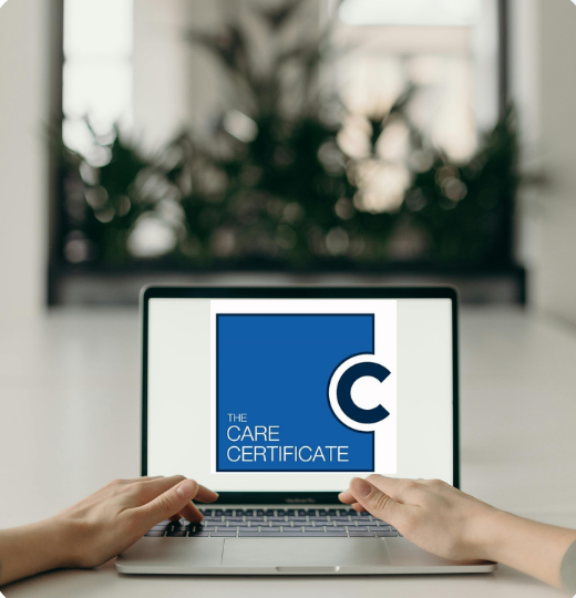 New care worker completing Care Certificate